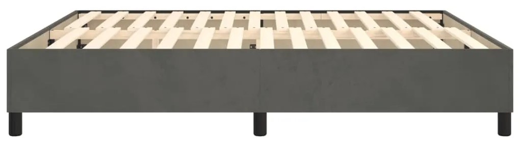 Estrutura de cama sem colchão 180x200 cm veludo cinzento-escuro