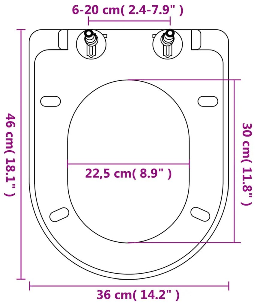 Assentos sanita com tampas de fecho suave 2 pcs plástico branco