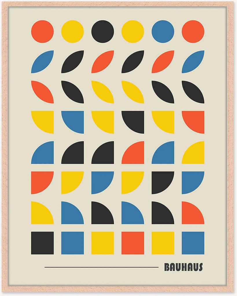 Impressão digital emoldurada Bauhaus Pieces