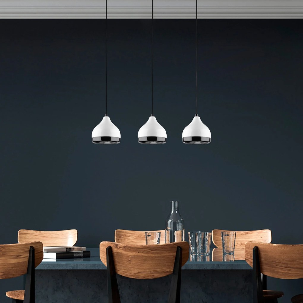 Candeeiro de Teto Yildo – Branco – Diâmetro 90 cm, Altura 25-111 cm