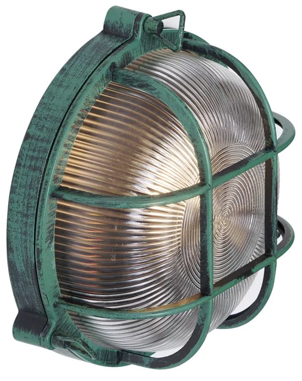 Candeeiro de Parede Exterior Verde Redondo IP44 - Noutica Industrial
