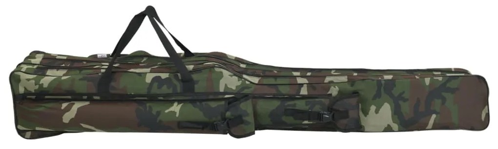 Saco para cana de pesca 150 cm tecido oxford camuflagem verde