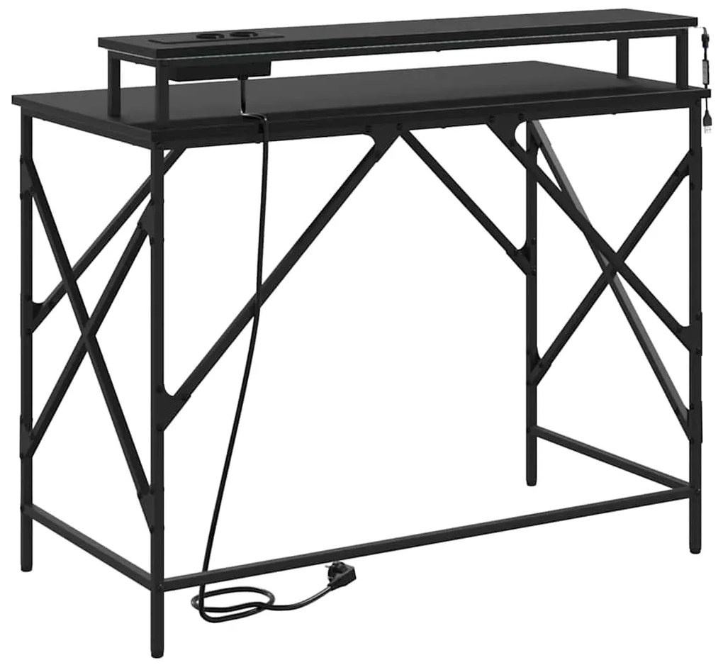 Mesa Carvalho preto 100 x 50 x 86.5 cm Madeira processada