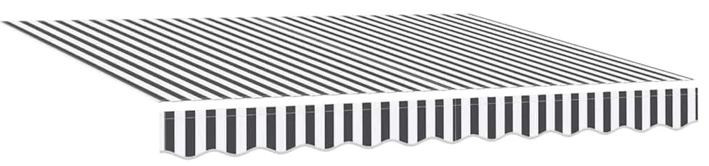 Toldo retrátil 3x2,5 m tecido e alumínio antracite e branco