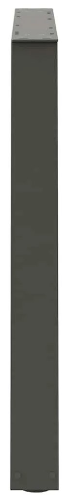 Pés para mesa de jantar em V, 3 peças, antracite, 100x(72-73,3) cm, aç