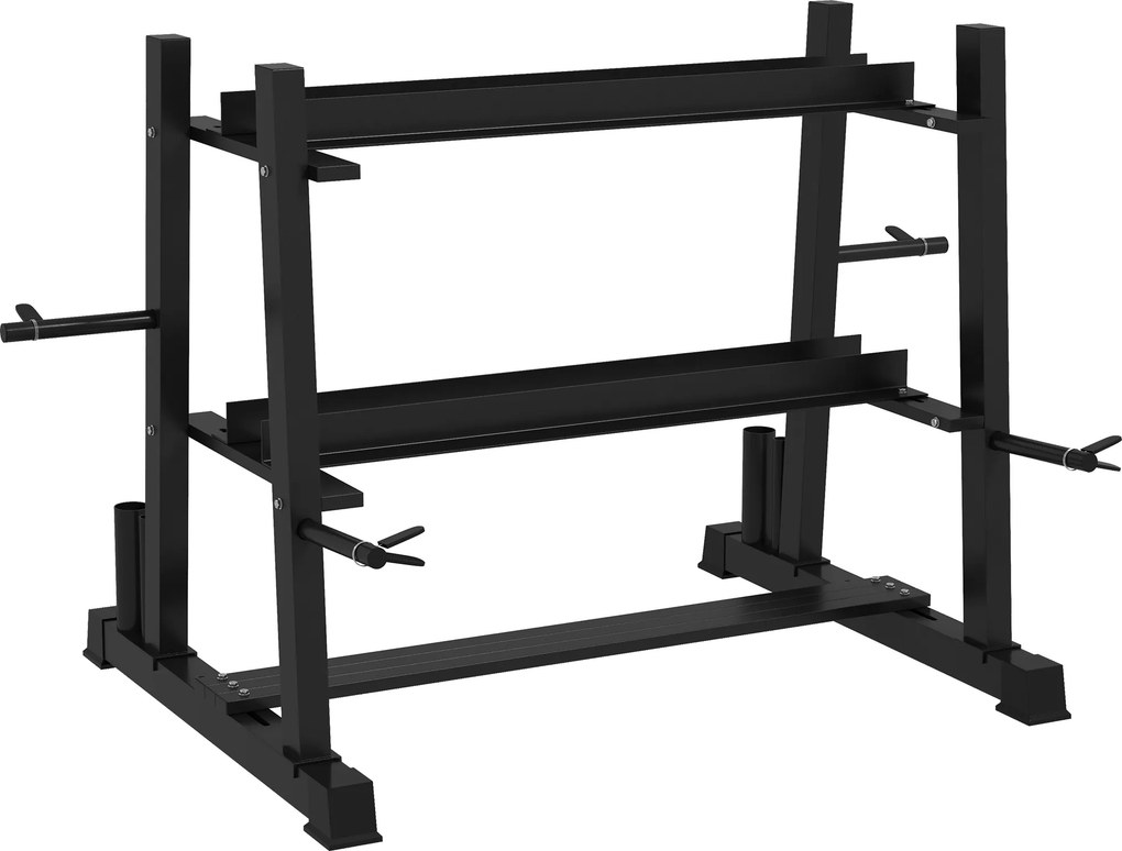 SPORTNOW Rack Multifuncional para Halteres Kettlebells e Discos (200 Kg) | Aosom Portugal