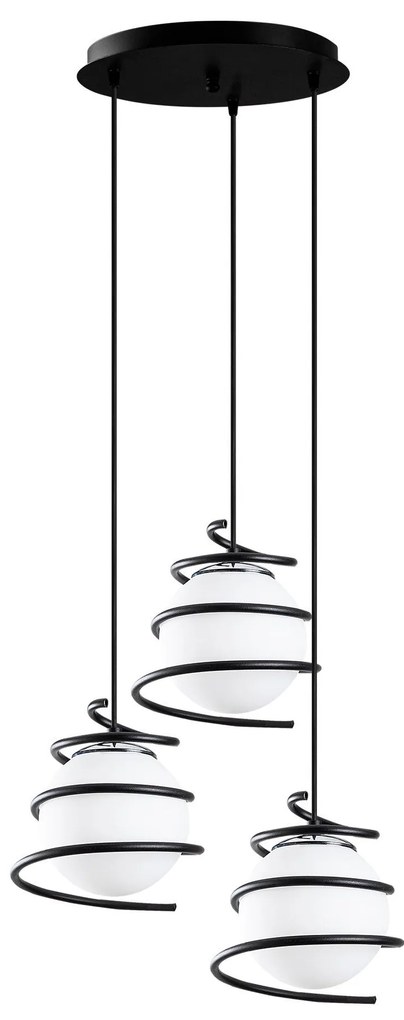 Candeeiro de Teto Elegance – Preto – Diâmetro 40 cm, Altura 116 cm