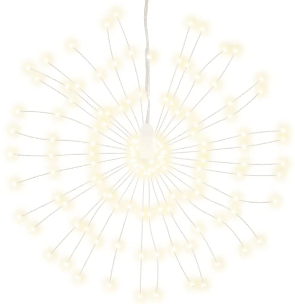 Iluminações estrelares Natal 140 LEDs 2 pcs 17 cm branco quente