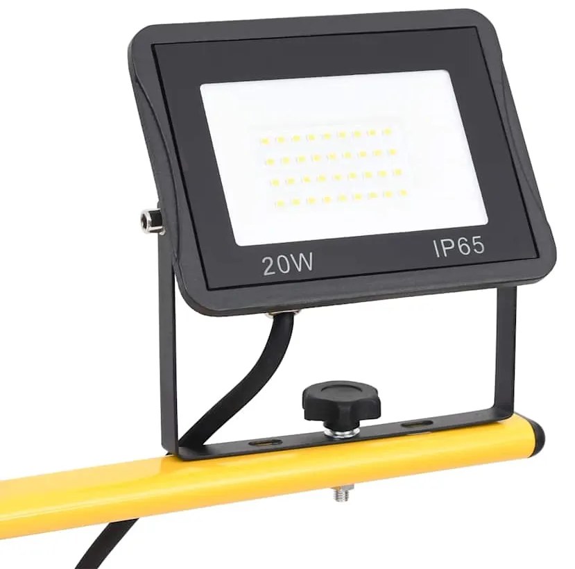 Projetor c/ iluminação LED e tripé 2x20 W branco quente
