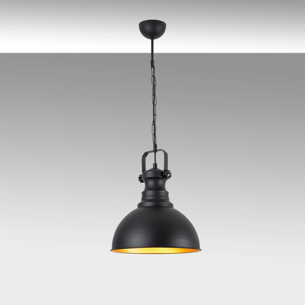 Candeeiro de Teto Saglam – Preto – Diâmetro 31 cm x Altura 85 cm