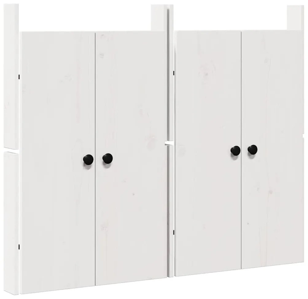 Portas de Cozinha Externas 2 pcs Brancas 50x9x82 cm Madeira Maciça de