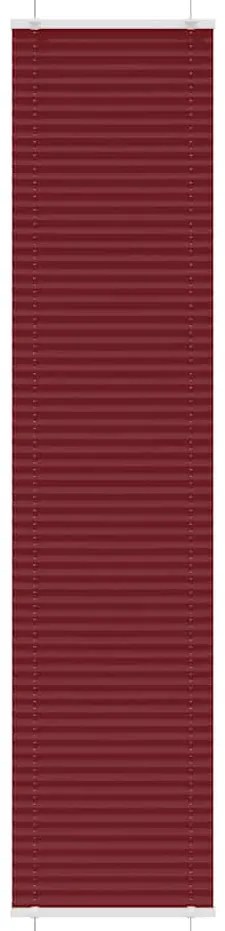 vidaXL Plissado Cego Bordéus Vermelho 45x200 cm Largura Tecido