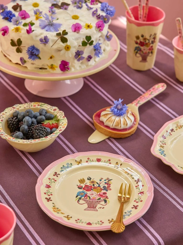 Prato de pequeno-almoço NATHALIE LÉTÉ para crianças rice rosa-bombom