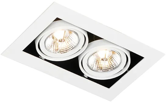 Conjunto de 6 Foco de encastrar moderno branco com 2 luzes ajustáveis - ONEON 70