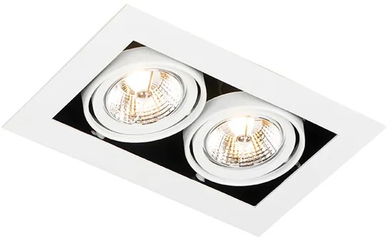 Foco Encastrável Moderno Branco Ajustável 2 Luzes - Oneon 70