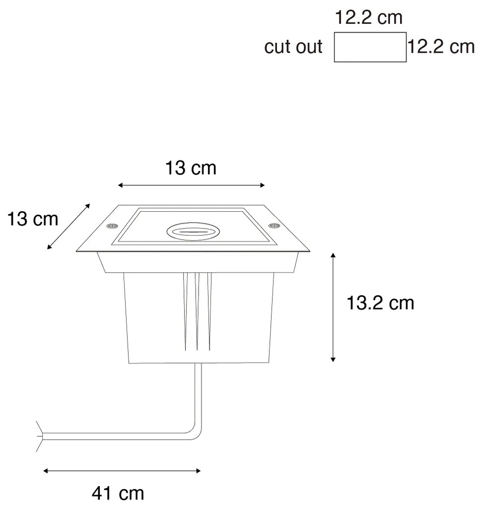 Foco de jardim moderno preto ajustável IP65 - Oneon Moderno