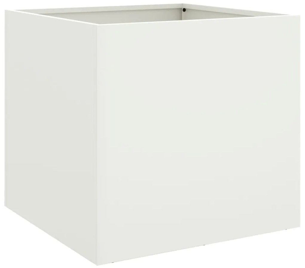 Vasos/floreiras 2 pcs 49x47x46 cm aço branco