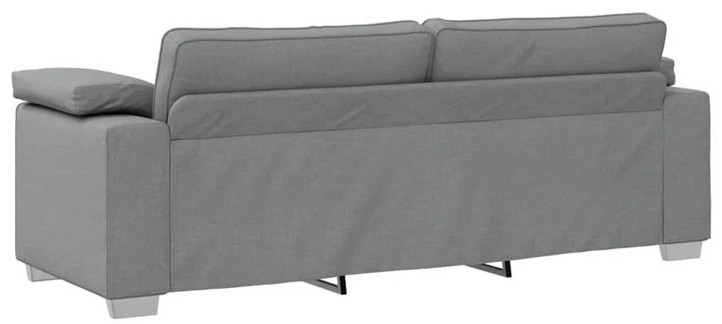 Sofá de 3 lugares cinza claro, 178 cm de tecido