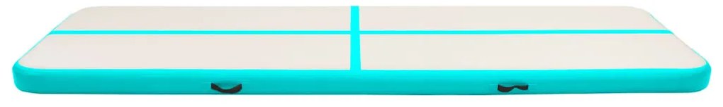 Colchão de ginástica insuflável c/ bomba 600x100x15cm PVC verde
