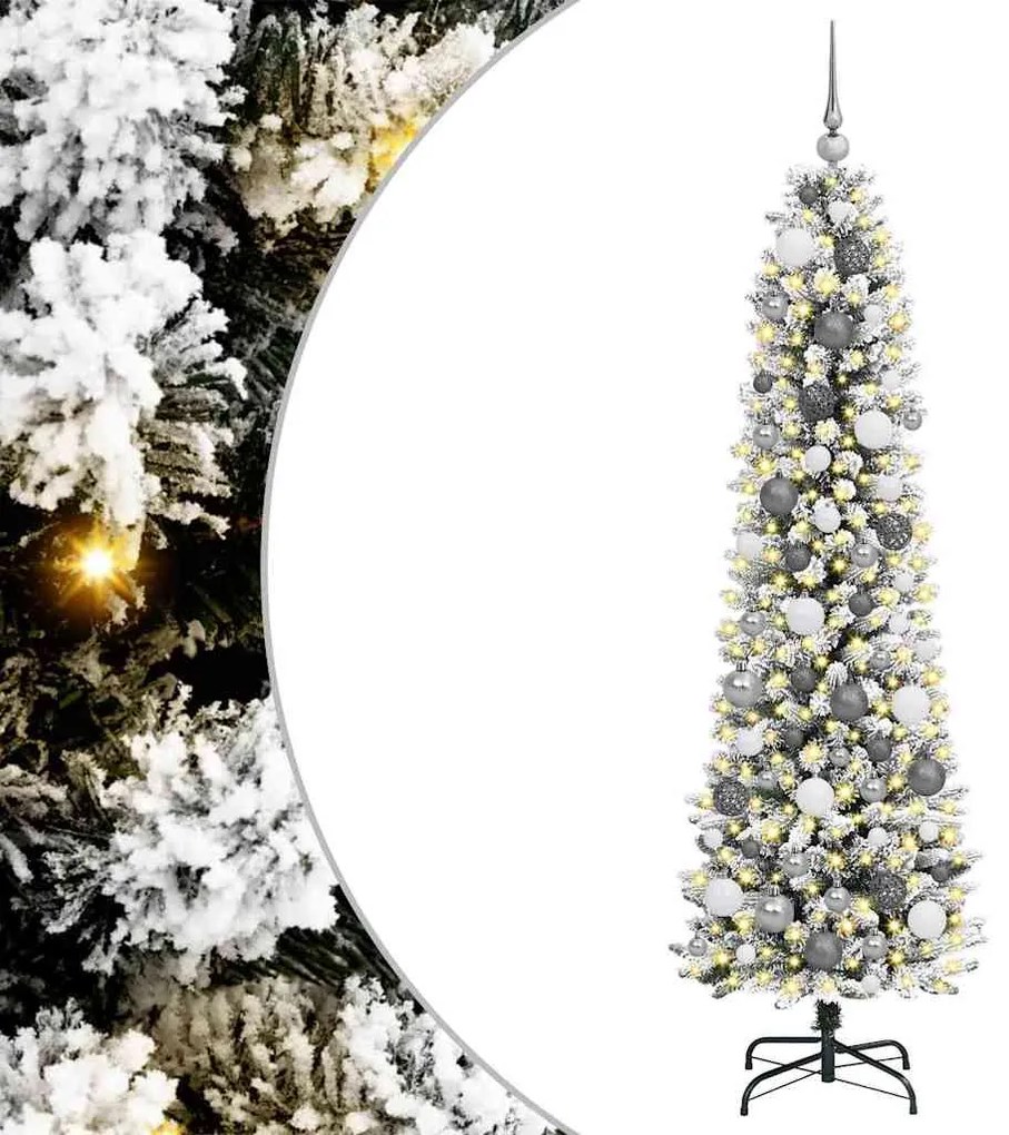 Árvore de Natal Slim Branco 180 cm PVC