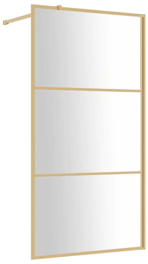Divisória de chuveiro 100x195 cm vidro transparente ESG dourado