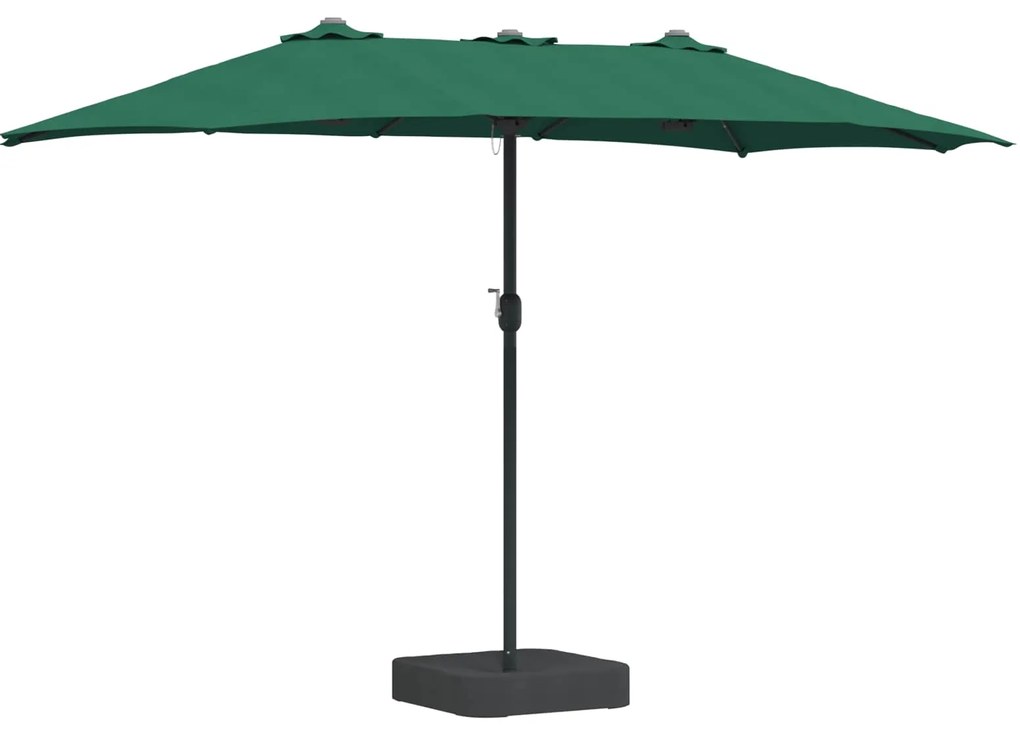 vidaXL Guarda-sol de Jardim Verde 385 x 209 x 244 cm Poliéster