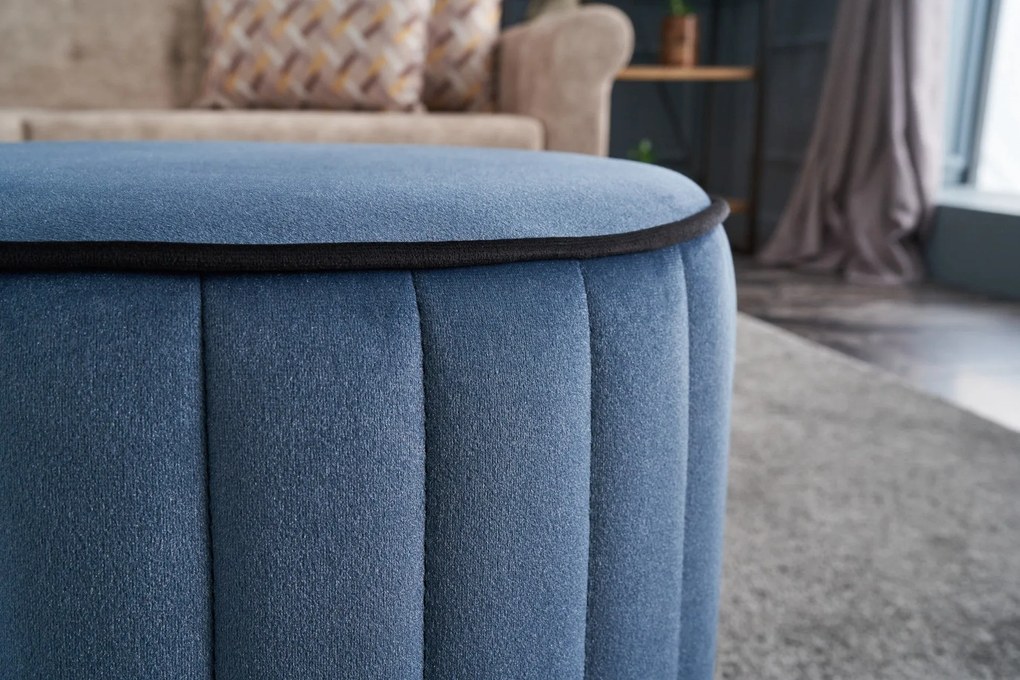 Pouffe Lindy – Azul – 40 x 40 x 40 cm