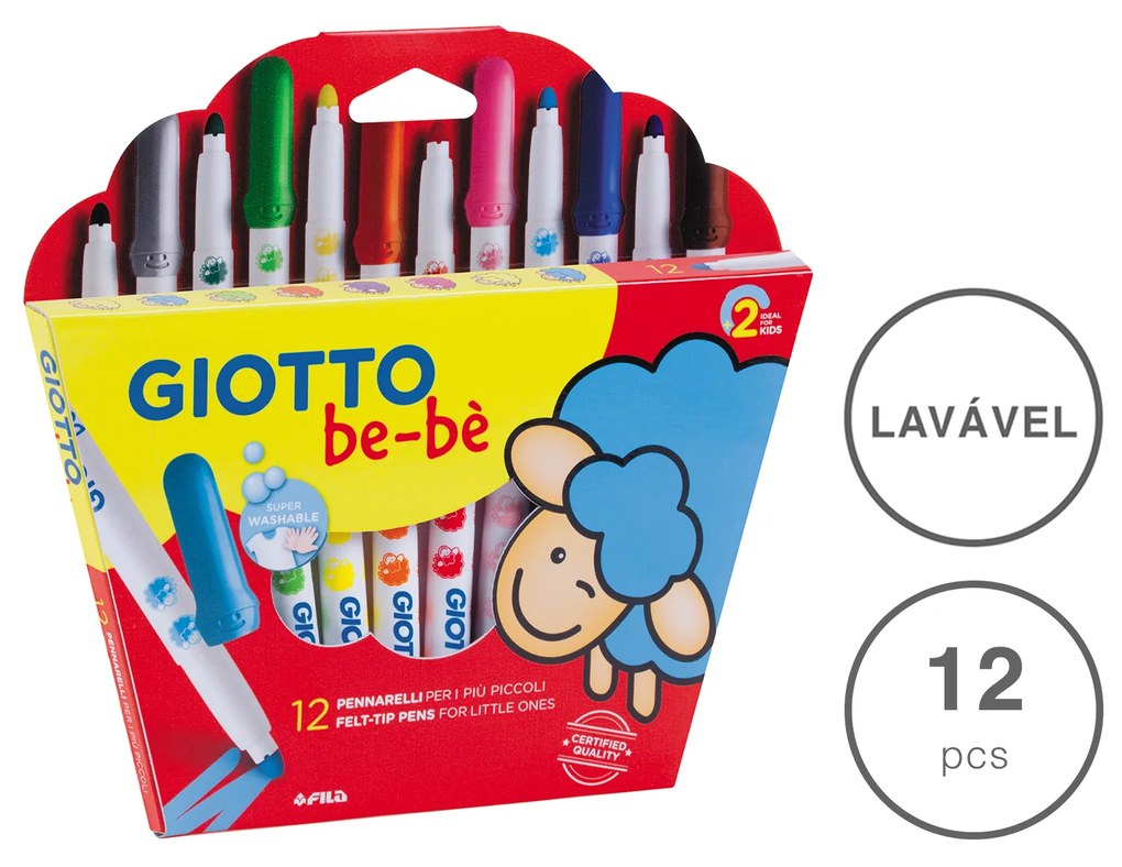 Giotto Be-Bé Marcadores 12 Unidades
