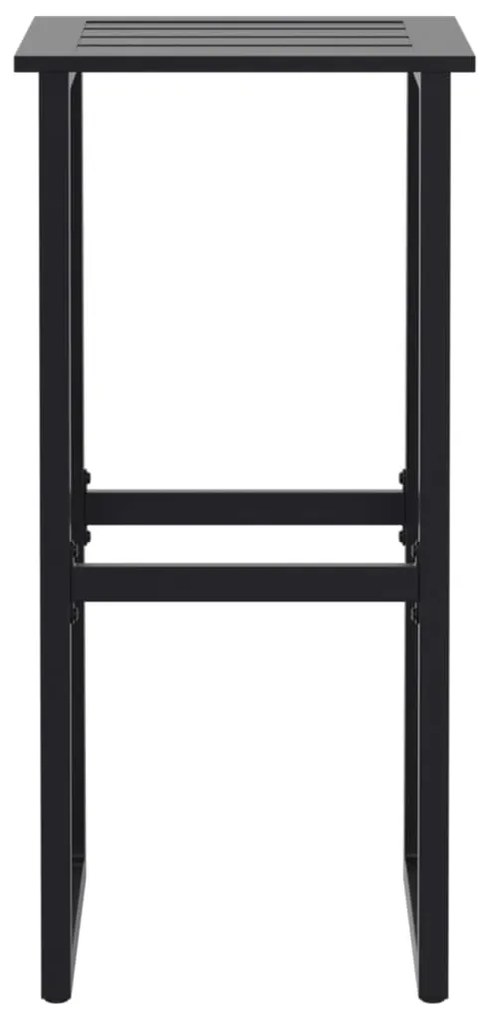 Conjunto de bar para jardim 9 pcs aço revestido a pó preto