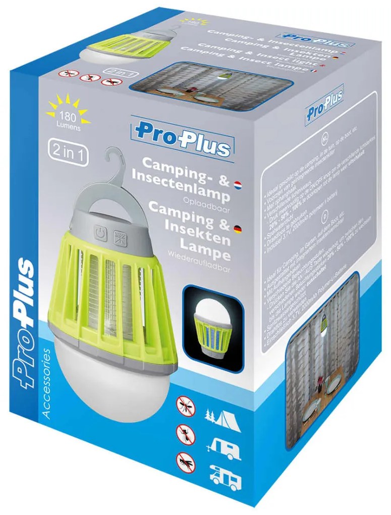 ProPlus Iluminação para campismo/insetos recarregável