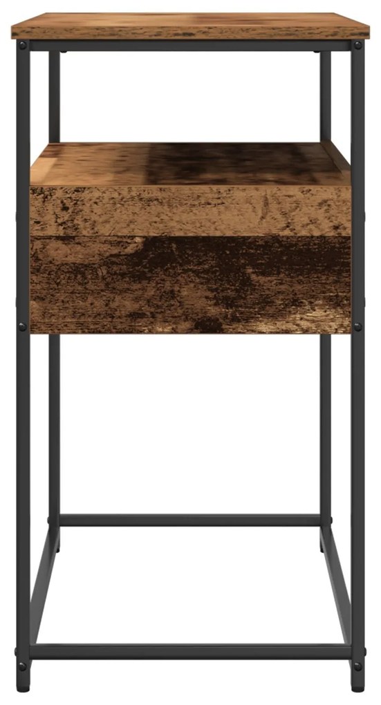 Mesa de Consola vidaXL Madeira Velha 75x40x75 cm Madeira Reforçada e A