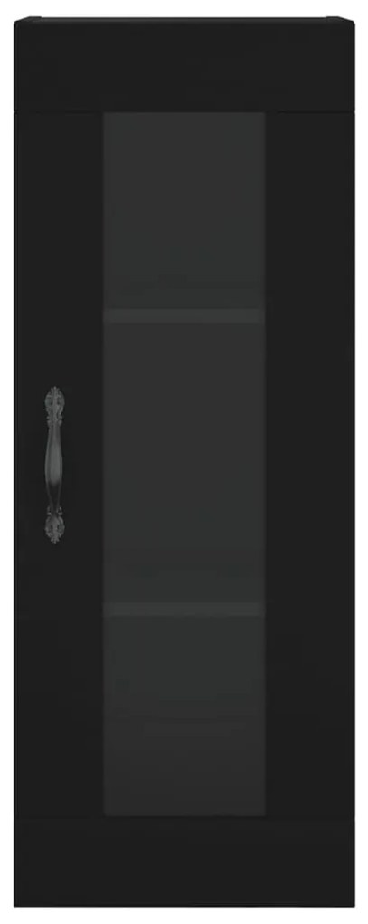 Armário de parede 34,5x34x90 cm preto