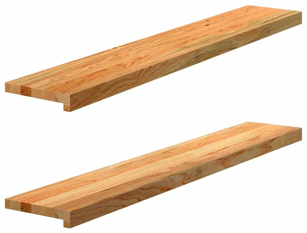 Soleiras da janela 2 pcs 120x20x2 cm carvalho castanho-claro