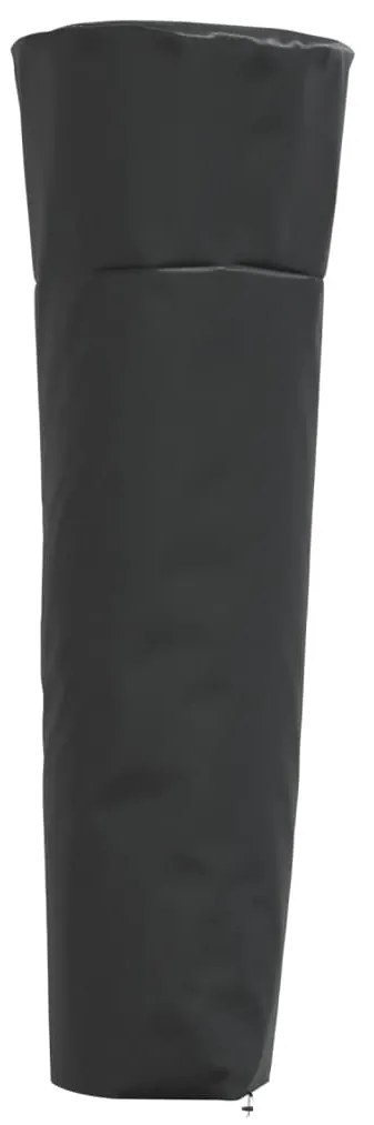 vidaXL Capa p/ aquecedor forma pirâmide 86x47x241 cm oxford 420D preto