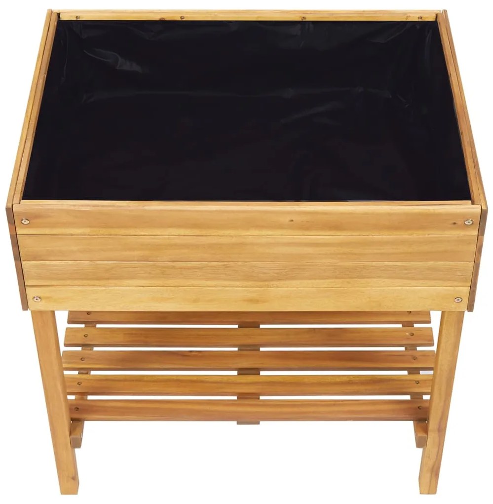 Vaso de jardim elevado 78,5x58,5x78,5 cm madeira acácia maciça