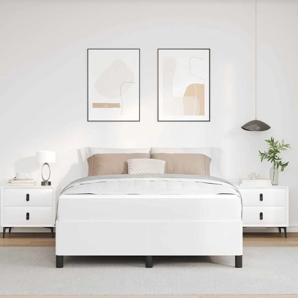 Estrutura de cama com colchão Branco 160 x 200 cm