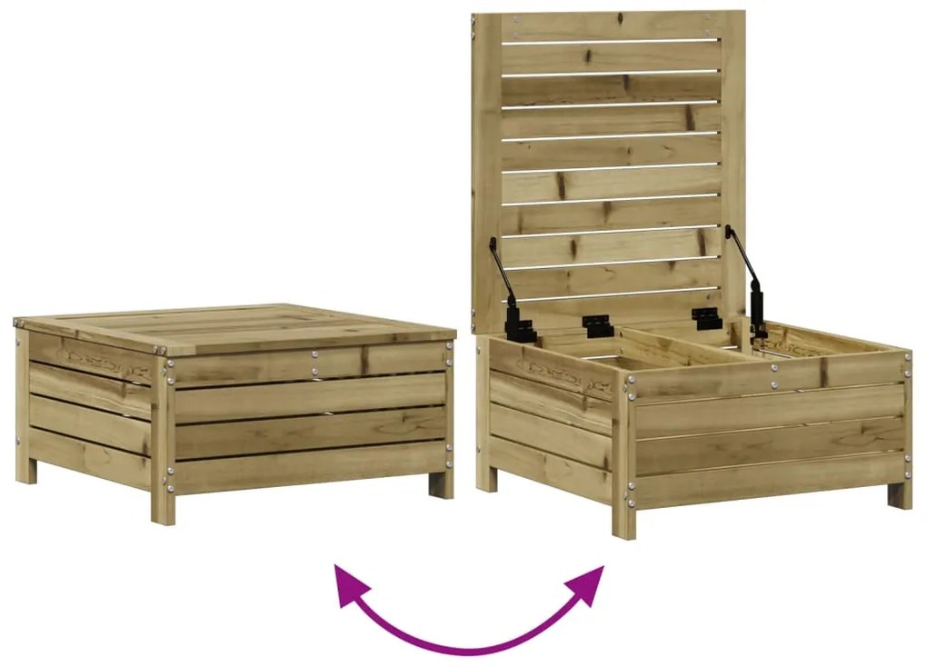 5 pcs conjunto lounge de jardim c/ almofadões pinho impregnado