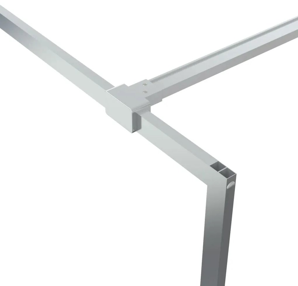 Divisória de chuveiro prateado 80x195 cm vidro ESG transparente