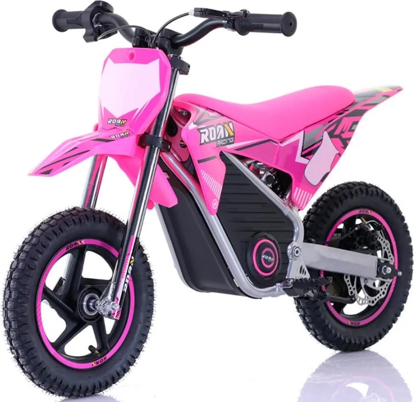 Mini moto eléctrica Warrior 150W MX150 12/12 Até 15 km/h C/ Limitador Rosa