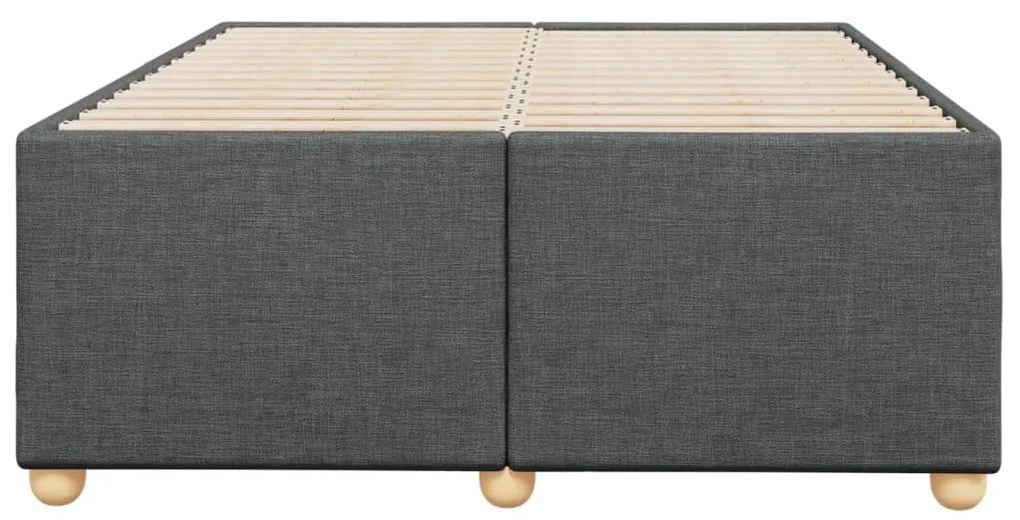 Estrutura de cama sem colchão cinza escuro 120x190 cm tecido
