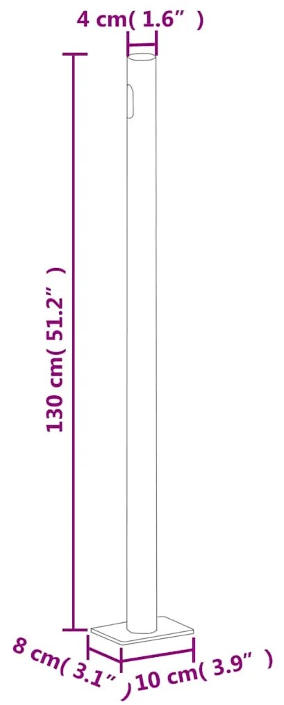 Toldo lateral retrátil 220x600 cm vermelho