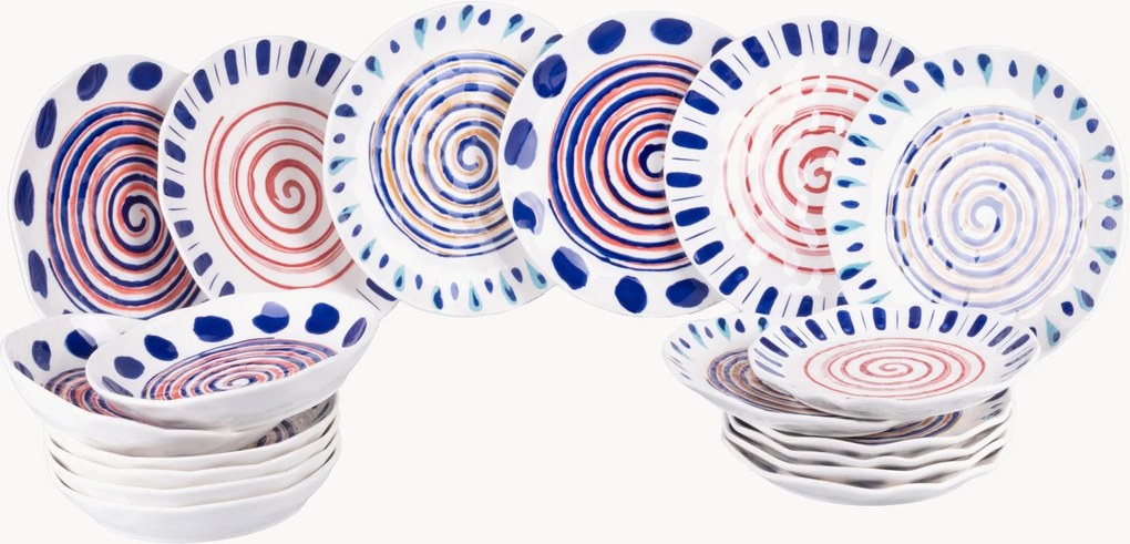 Conjunto de loiça de cerâmica Sahara, 6 pessoas, conjunto de 18