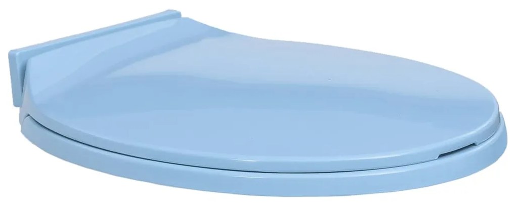 Tampo de sanita oval com fecho suave azul