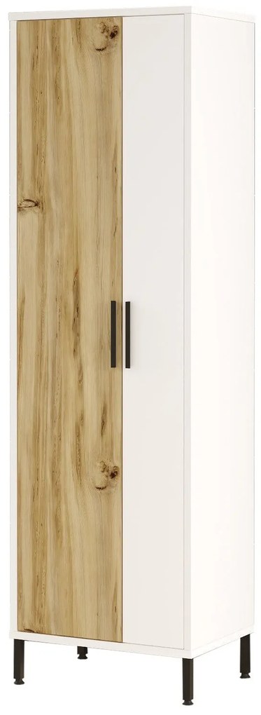 Armário Multiuso DY1 – Nogueira/Branco – 50,4 cm x 165 cm x 35,7 cm