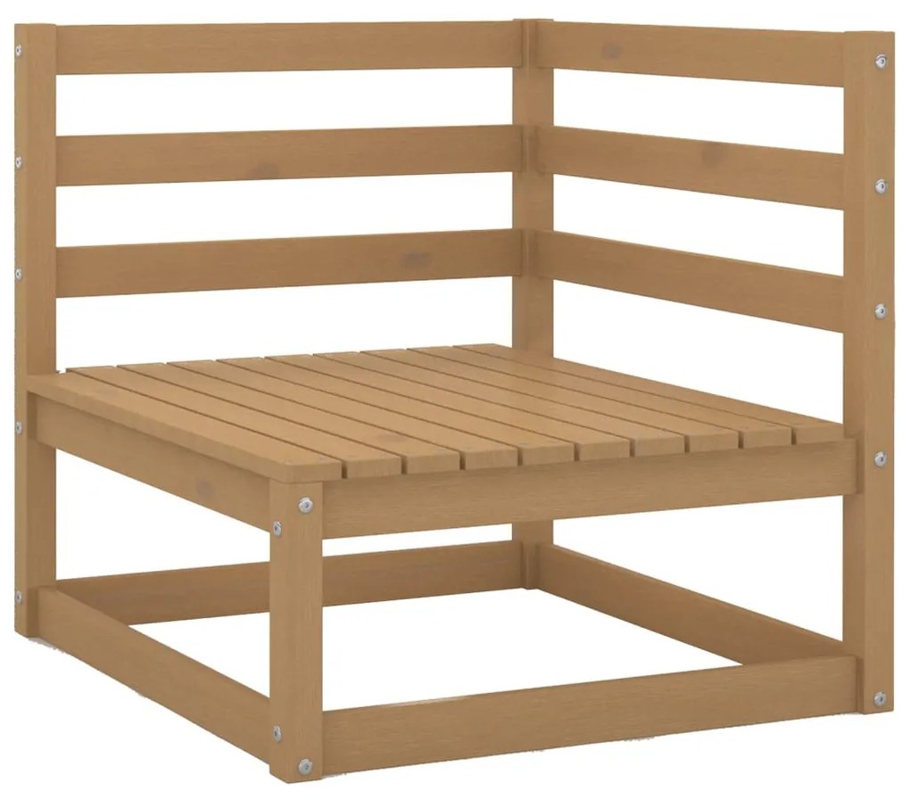 12 pcs conjunto lounge de jardim pinho maciço