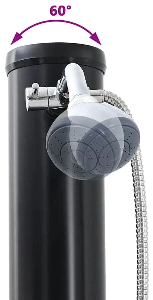 Chuveiro Solar Portátil com Cabeça de Chuveiro de Mão de 217 cm, 20 L