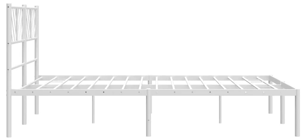 Estrutura de cama com cabeceira 120x200 cm metal branco