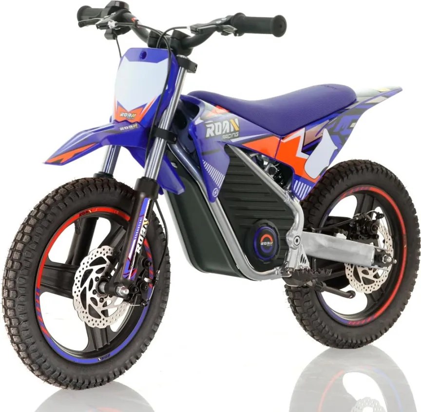 Mini moto elétrica para crianças Minicross electrica 350W 14/14" Warrior MX-E350 Velocidade até 30 km/h Com Limitador Azul