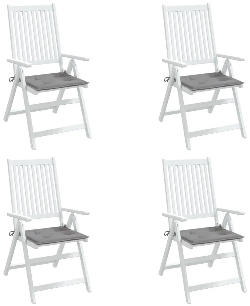 Almofadões p/ cadeiras de jardim 4 pcs tecido oxford cinza