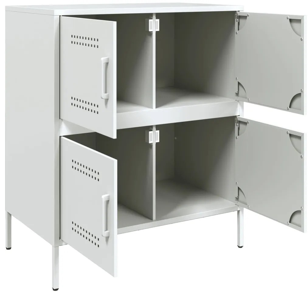 Aparador 68x39x79 cm aço branco